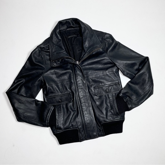THEORY leather moto jacket - Picture 4 of 15